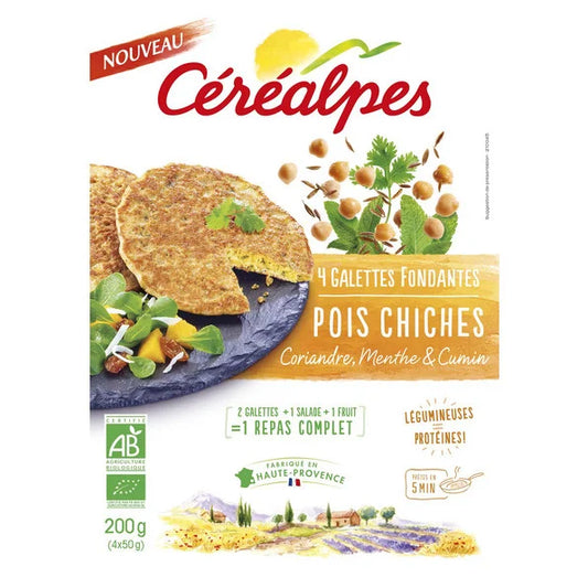 CEREALPES -- Galettes pois chiche coriandre
