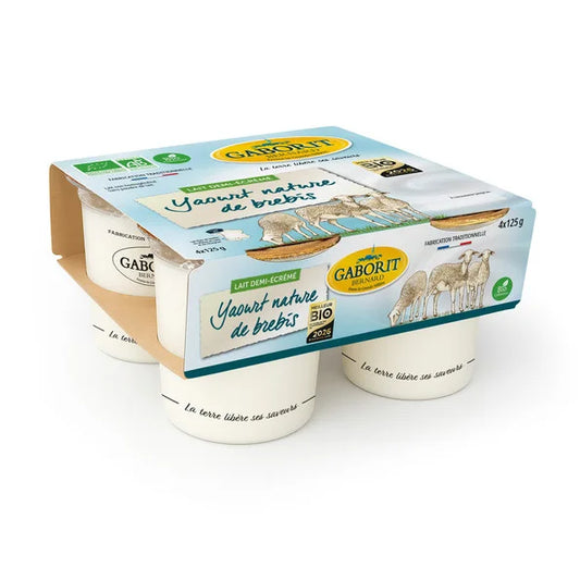 BERNARD GABORIT -- Yaourt brebis 1/2 ecreme - 4x125gr.