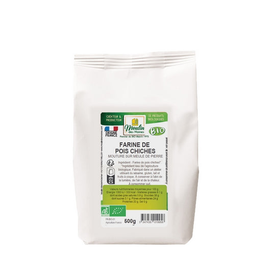 Farine de pois chiches meule de pierre bio - 1