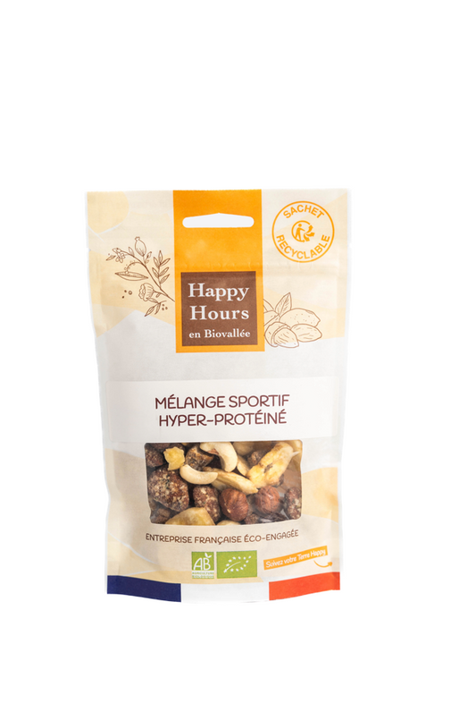 Happy Hours En Biovallée -- Sachet mélange sportif hyper protéiné bio - 115 g